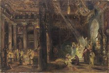 Stage design for the opera Nerone by Arrigo Boito, 1924. Creator: Pogliaghi, Lodovico (1857-1950).