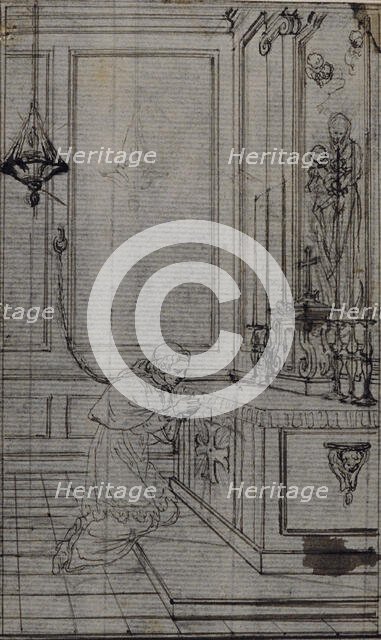 Study for Vignette in Abbé Dinouart's "Vie du Venerable don Juan de Palafox", p. 256, c. 1767. Creator: Hubert Francois Gravelot.