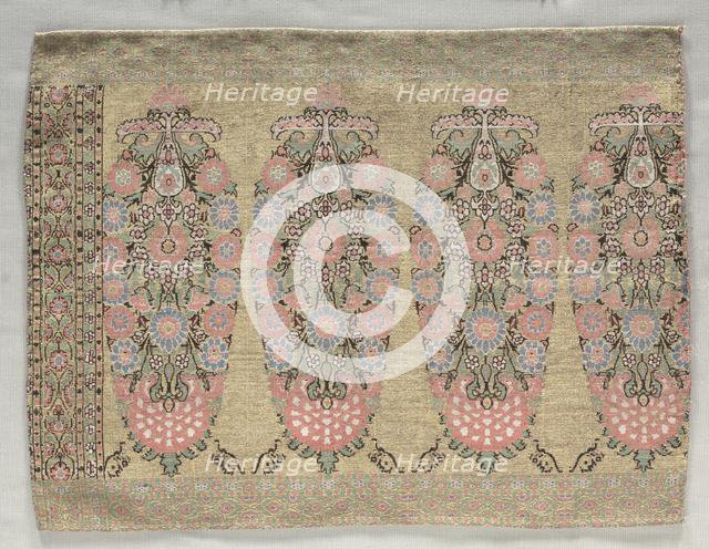 Two Pieces from a Scarf, 1700s. Creator: Unknown.