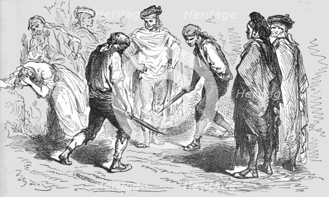 ''Duel with the Navaja; Notes on Spain', 1875. Creator: Unknown.