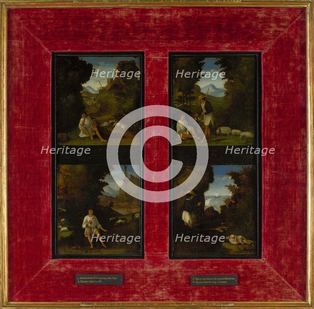 Scenes from Tebaldeo's Eclogues, c. 1510. Artist: Previtali, Andrea (ca 1480-1528)