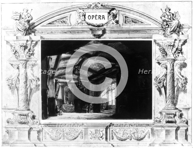 Set design for Mozart's Don Giovanni, 1875. Artist: Unknown