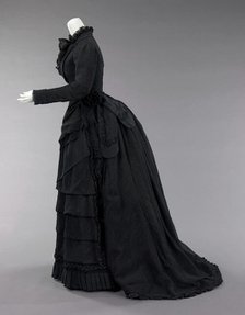 Mourning ensemble, American, 1870-72. Creator: Unknown.