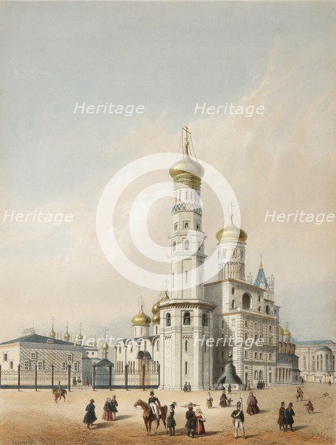 The Ivan the Great Bell Tower, First quarter of 19th century. Artist: Arnout, Louis Jules (1814-1868)