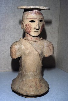 Japanese Haniwa figure of Shamaness Tomb-figure, 5th-6th century. Artist: Unknown.