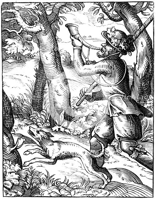 German huntsman, 16th century (1849). Artist: Jost Amman