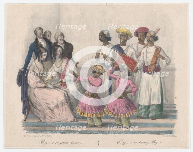 Bayees or Dancing Boys; from Twenty four Plates Illustrative of Hindoo and European Manner..., 1832. Creators: Alexandre-Marie Colin, Jean Jacques Belnos.