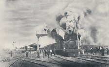 'First Train of the Intercolonial Railway Leaving Kalgoorlie', 1923. Creator: Unknown.