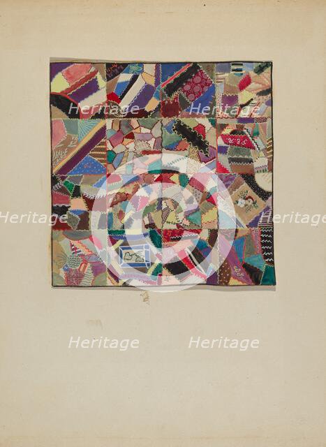 Crazy Quilt, c. 1936. Creator: Evelyn Bailey.