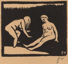 Leaving the Water (La sortie du bain), 1893. Creator: Félix Vallotton.