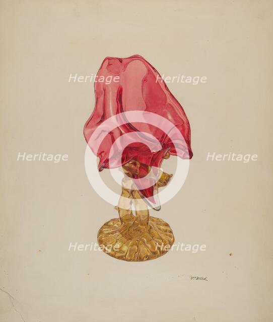 Flower Vase, 1935/1942. Creator: Paul Ward.