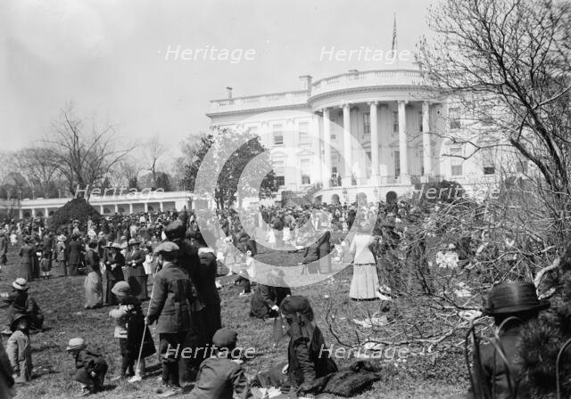 Easter Egg Rolling, White House, 1914. Creator: Harris & Ewing.