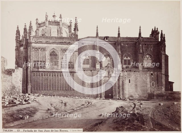 Facade of Saint John of the Kings, Toledo, Spain, between 1875 and 1892. Creator: Juan Laurent.