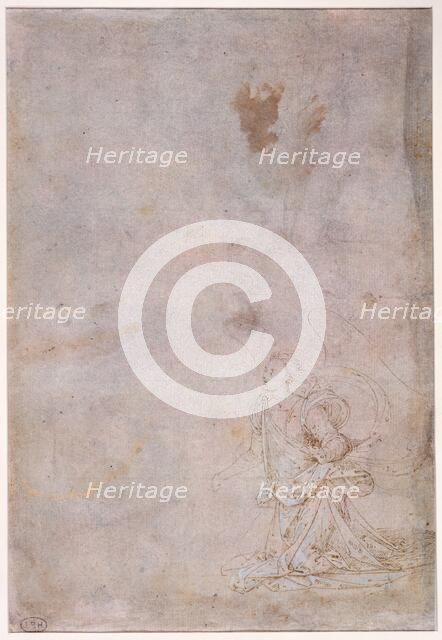 A Kneeling Angel, c. 1500. Creator: Fra Bartolomeo.