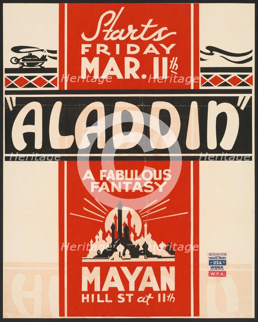 Aladdin, Los Angeles, [193-]. Creator: Unknown.