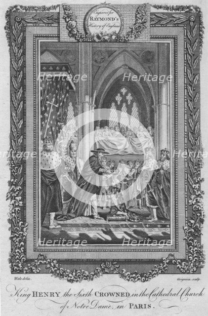 'King Henry the Sixth Crowned in the Cathedral Church of Notre Dame, in Paris', c1787. Artist: Unknown.