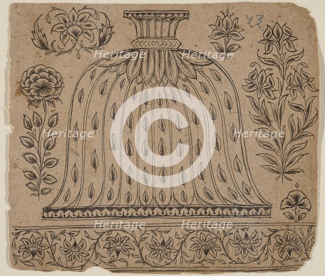 Design for a Hookah Base, late 19th century. Creator: Unknown.