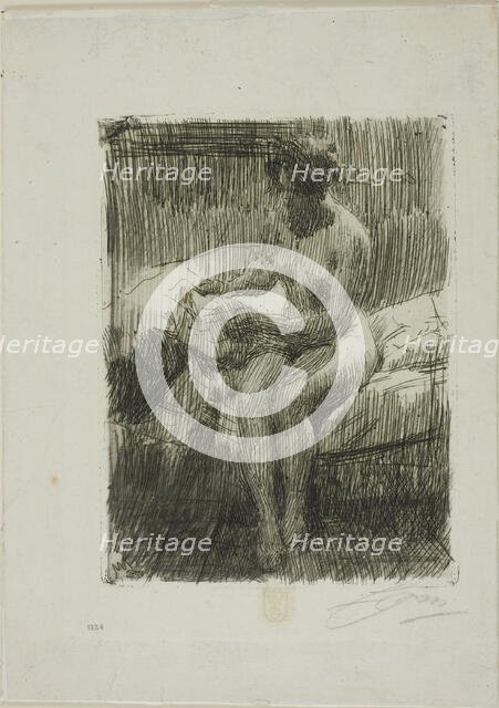 Model Reading, 1910. Creator: Anders Leonard Zorn.