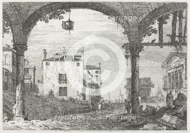 Views: The Portico with the Lantern, 1735-1746. Creator: Antonio Canaletto (Italian, 1697-1768).