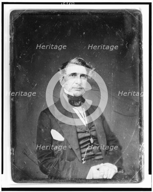Unidentified man, about 50 years of age, half-length portrait..., between 1844 and 1860. Creator: Mathew Brady.