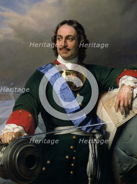 Portrait of Emperor Peter I the Great (1672-1725), 1838.