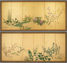 Flowers and Plants of the Four Seasons, turn of the 18/19th century. Creator: Yamaguchi Soken.