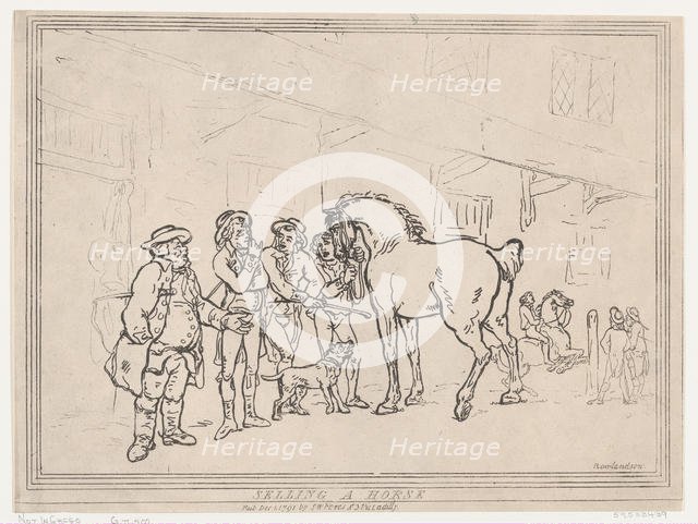 Selling a Horse, December 1, 1791., December 1, 1791. Creator: Thomas Rowlandson.