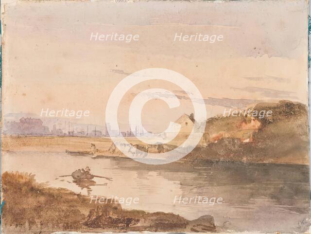 River Scene, Aberdeen, 1826. Creator: James William Giles.