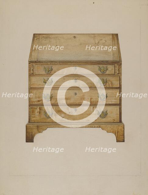 Writing Desk, 1935/1942. Creator: Robert Birrell.