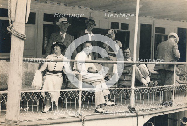 Passengers on a Nile cruise, 1936. Artist: Unknown
