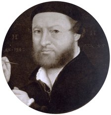 'Self Portrait at the Age of 45', 1542, (1936).Artist: Hans Holbein the Younger