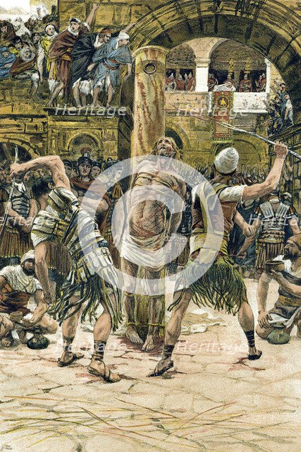 Jesus scourged on the face, c1897. Artist: James Tissot