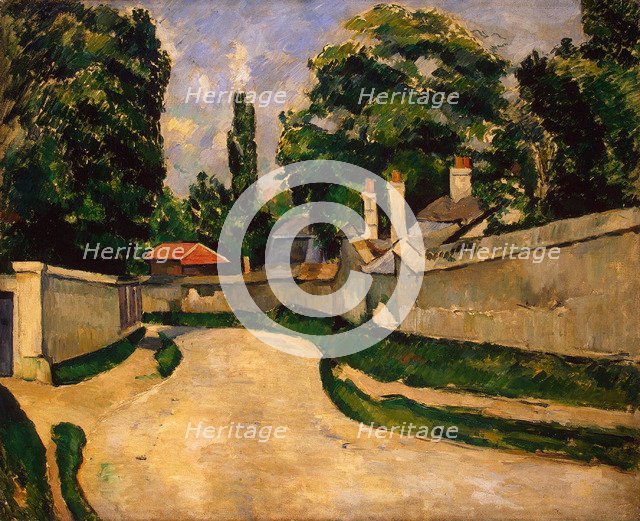 Houses Along a Road, ca 1881. Artist: Cézanne, Paul (1839-1906)