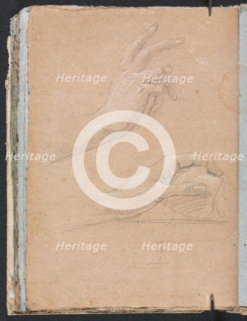 Verona Sketchbook: Hands (page 92), 1760. Creator: Francesco Lorenzi (Italian, 1723-1787).