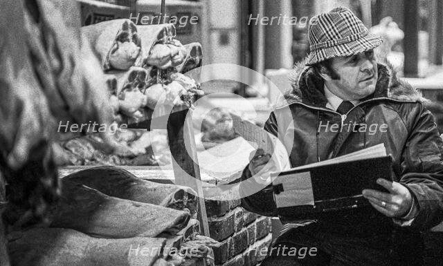 Smithfield Meat Market, City of London, January 1980. Creator: Peter Thompson.