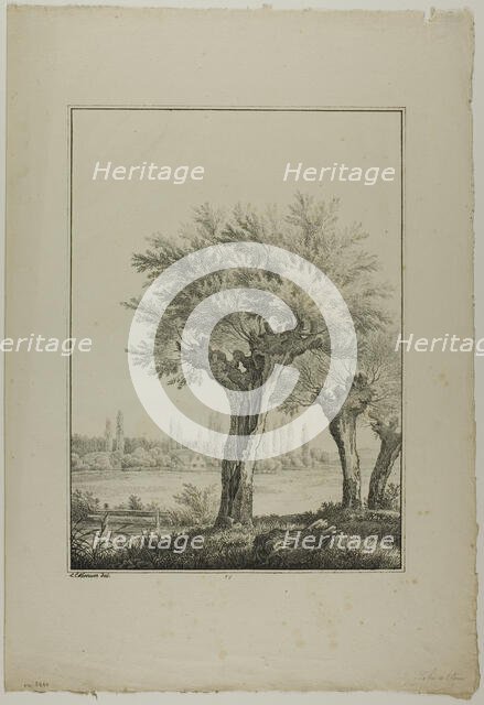 Plate 27 from Blatt Baum und Landschafts Studien, c.1810. Creator: Lorenz Ekemann Alesson.