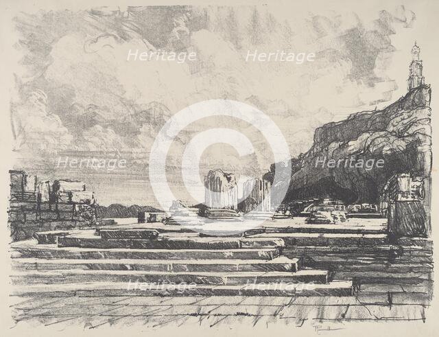 Eleusis, the Pavement of the Temple, 1913. Creator: Joseph Pennell.
