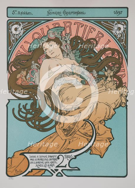 Au Quartier Latin, 1897. Creator: Mucha, Alfons Marie (1860-1939).