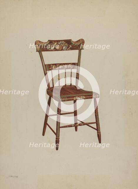 Pa. German Chair, c. 1939. Creator: Charles Henning.