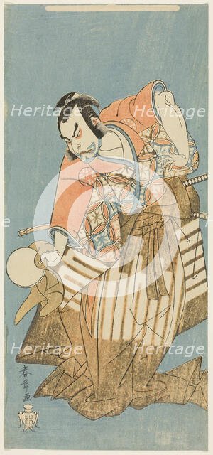 The Actor Nakamura Nakazo I as Osada no Taro in the play "Ima o Sakari Suehiro Genji..., c. 1768. Creator: Shunsho.