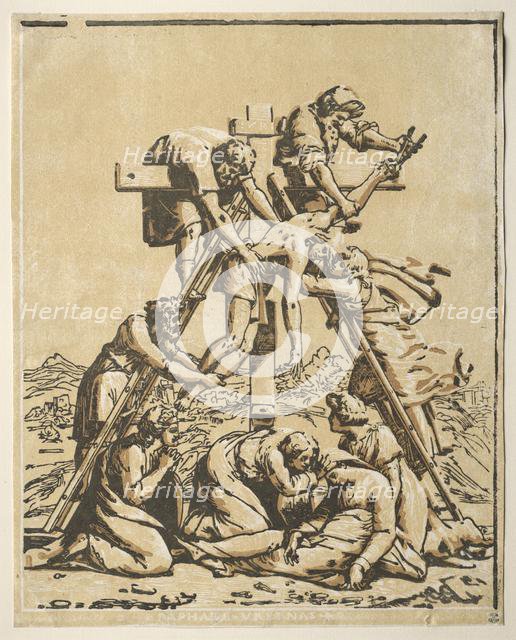 Descent from the Cross. Creator: Ugo da Carpi (Italian, c. 1479-c. 1532).