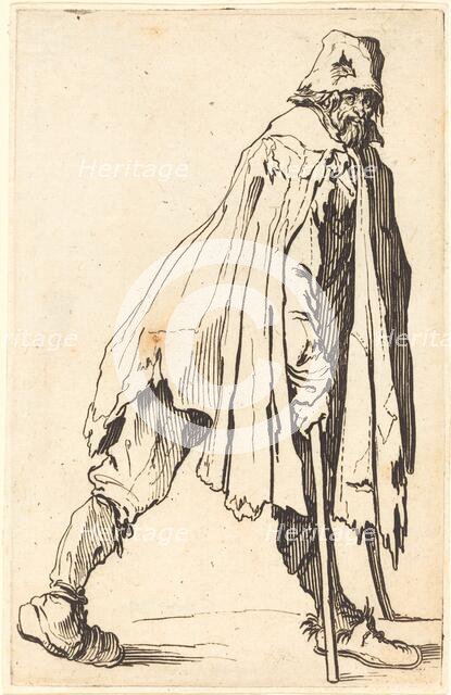 Beggar with Crutches and Cap, c. 1622. Creator: Jacques Callot.