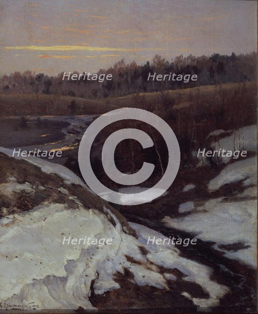 Early Spring, 1905. Artist: Kryzhitsky, Konstantin Yakovlevich (1858-1911)