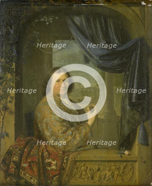 Portrait of a Man with a Watch, 1688. Creator: Pieter Cornelisz. van Slingeland.