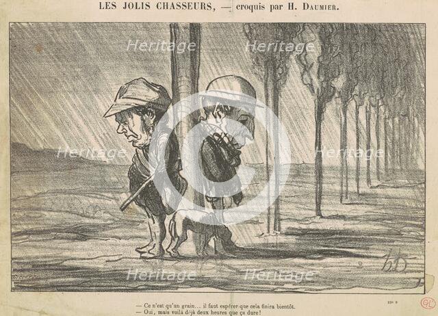 Les Jolis Chasseurs, 19th century. Creator: Honore Daumier.