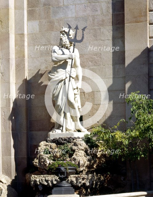 Neptune' is part of the set of 'The Waterfall' at Ciutadella Park by Josep Fonserè, the sculpture…