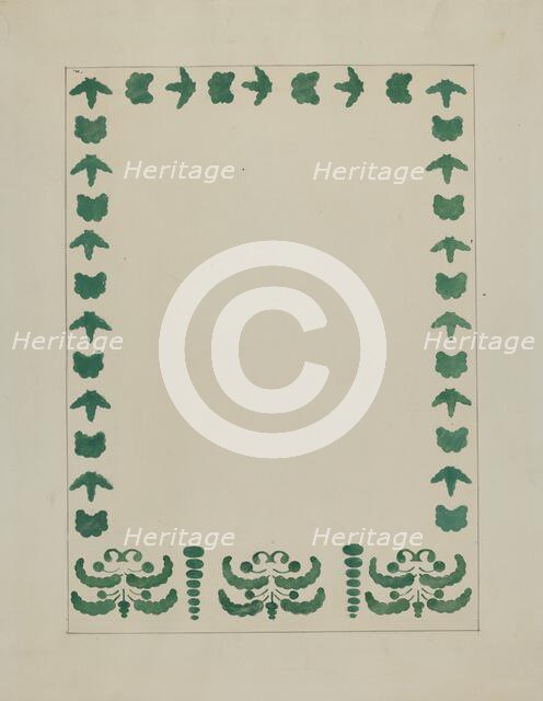 Stencilled Wall Decoration, c. 1936. Creator: Ray Holden.
