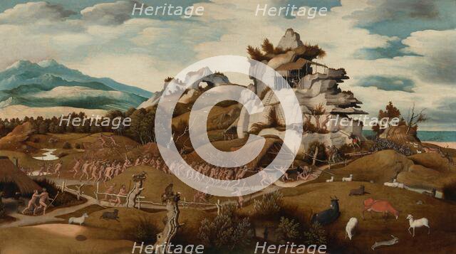 Landscape with an Episode from the Conquest of America, c.1535. Creator: Jan Mostaert.