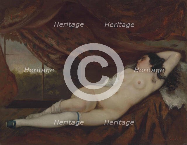 Reclining Nude, 1862. Creator: Courbet, Gustave (1819-1877).