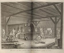 Glass Making. From Encyclopédie by Denis Diderot and Jean Le Rond d'Alembert, 1751-1765. Creator: Bénard, Robert (1734-1777).